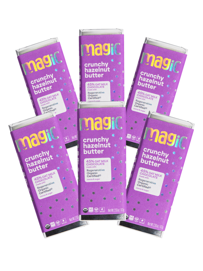 Crunchy Hazelnut Butter Oat Milk Chocolate Bar - 6-pack