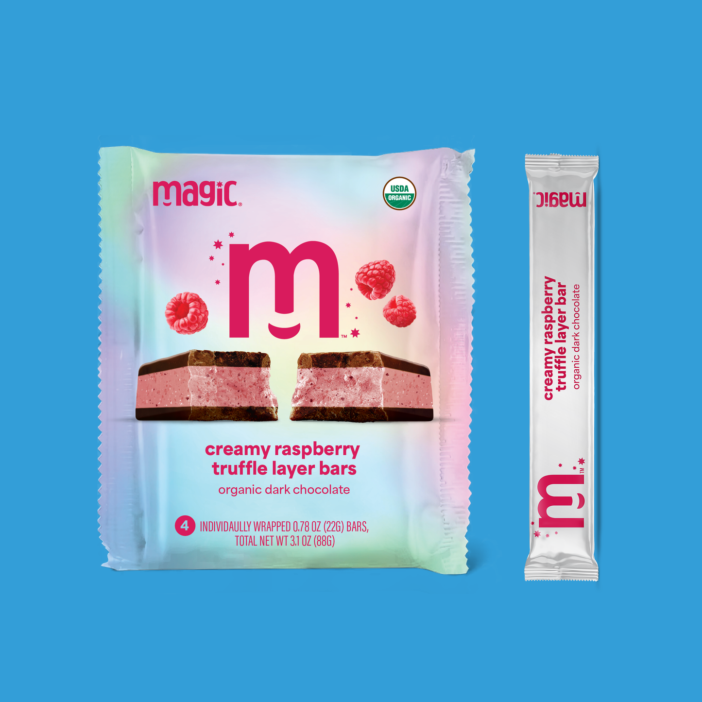 Creamy Raspberry Truffle Layer Bar - 4-pack