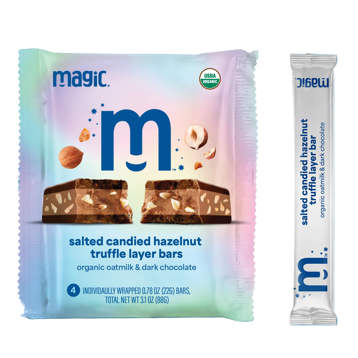 Salted Candied Hazelnut Truffle Layer Bar - 4-pack
