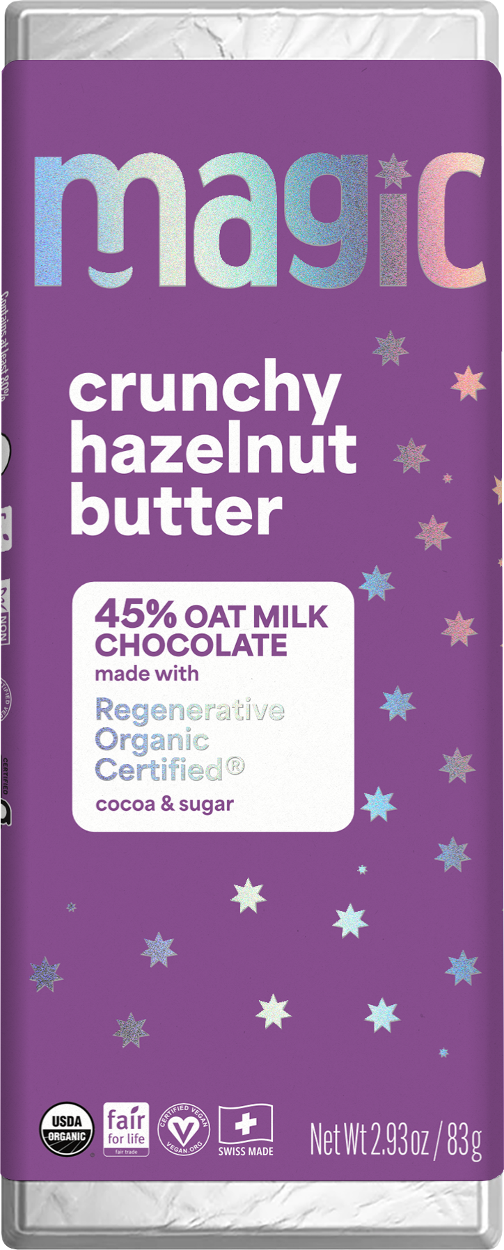 🎁 Crunchy Hazelnut Butter 45% oatmilk chocolate Bar - Single (100% off)