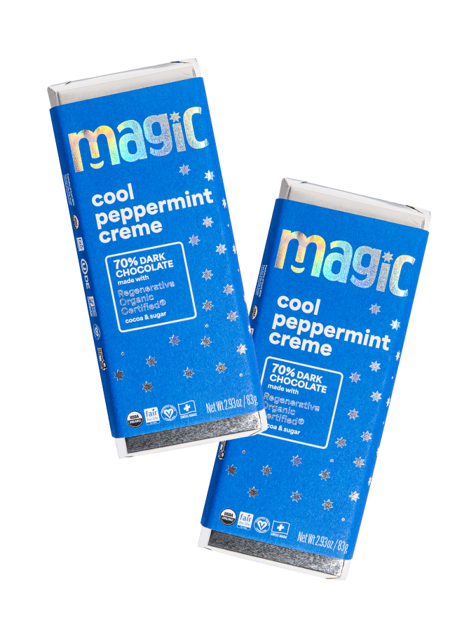 Cool Peppermint Creme 70% Dark Chocolate Bar - 6-pack