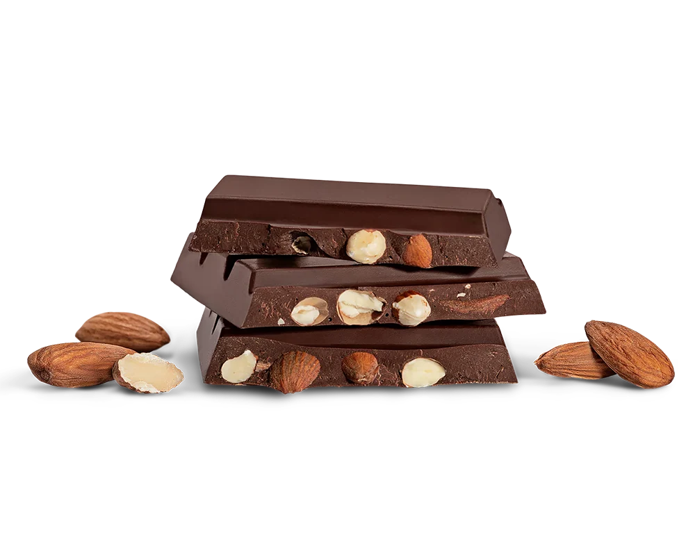 Roasted Whole Almonds 70% Dark Chocolate Bar