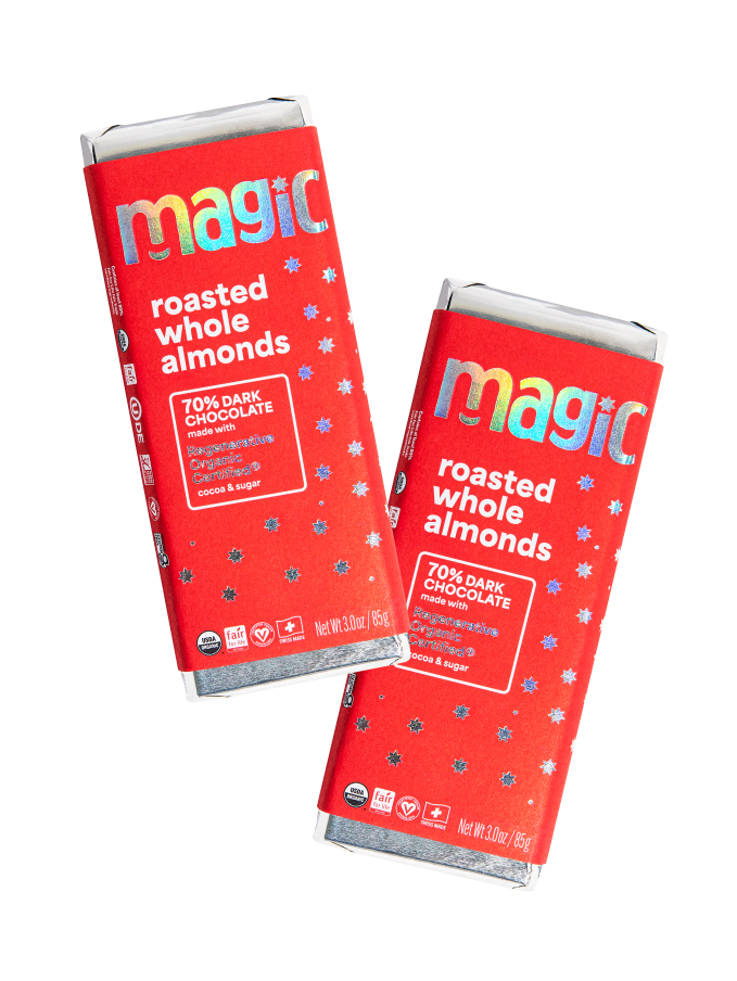 Roasted Whole Almonds 70% Dark Chocolate Bar - 5-pack
