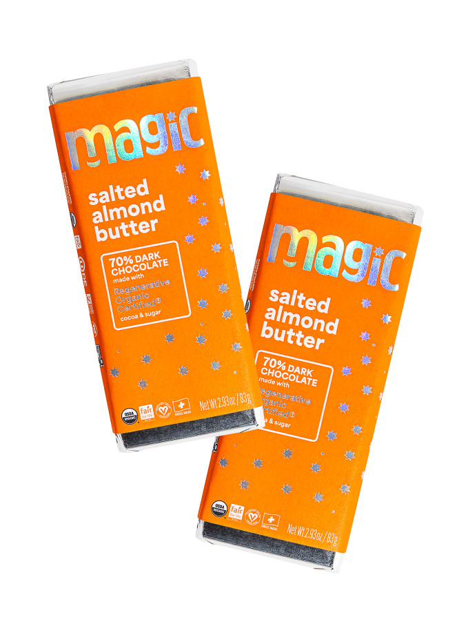 Salted Almond Butter 70% Dark Chocolate Bar - 6-pack