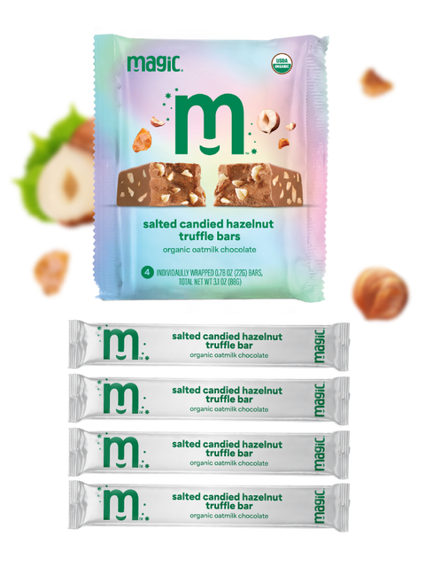 Salted Candied Hazelnut Truffle Bars