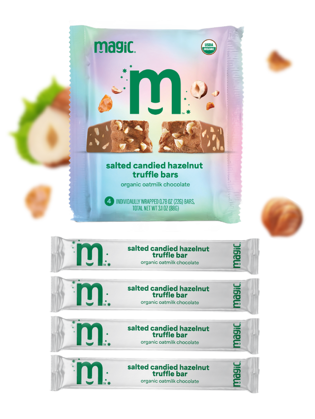 Salted Candied Hazelnut Truffle Bars – Magic Chocolate