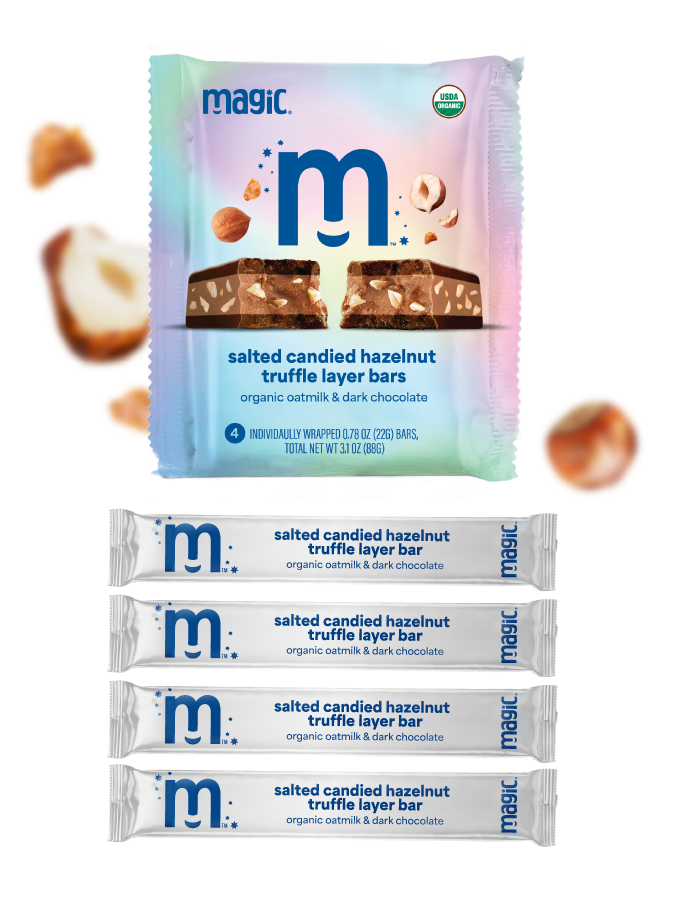 Salted Candied Hazelnut Truffle Layer Bars