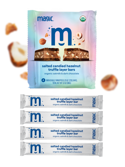 Salted Candied Hazelnut Truffle Layer Bars
