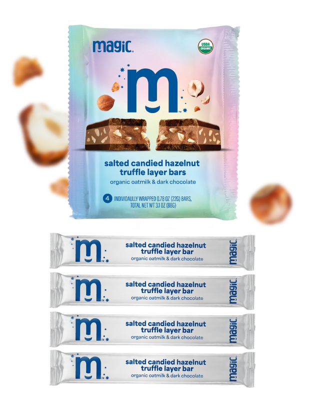 Salted Candied Hazelnut Truffle Layer Bars