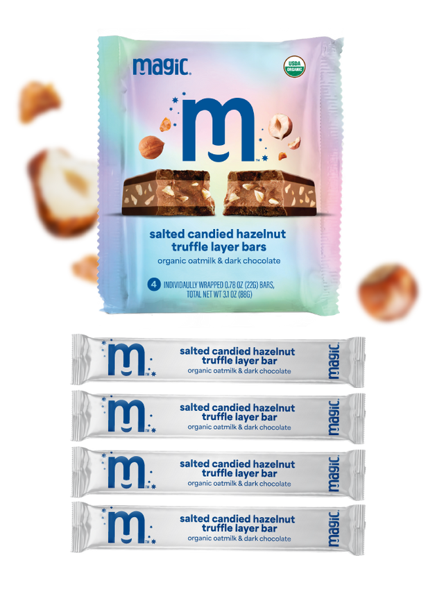 Salted Candied Hazelnut Truffle Layer Bars
