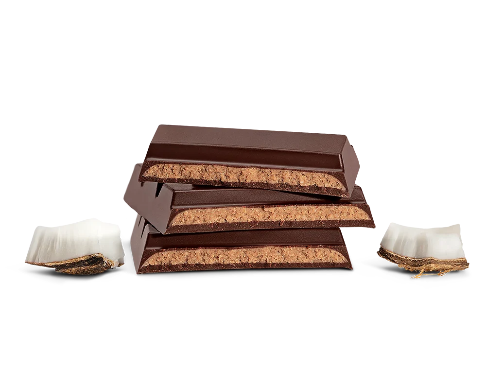 Smooth Coconut Praline 70% Dark Chocolate Bar
