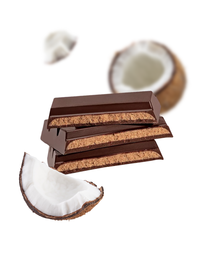 Smooth Coconut Praline 70% Dark Chocolate Bar - 6-pack