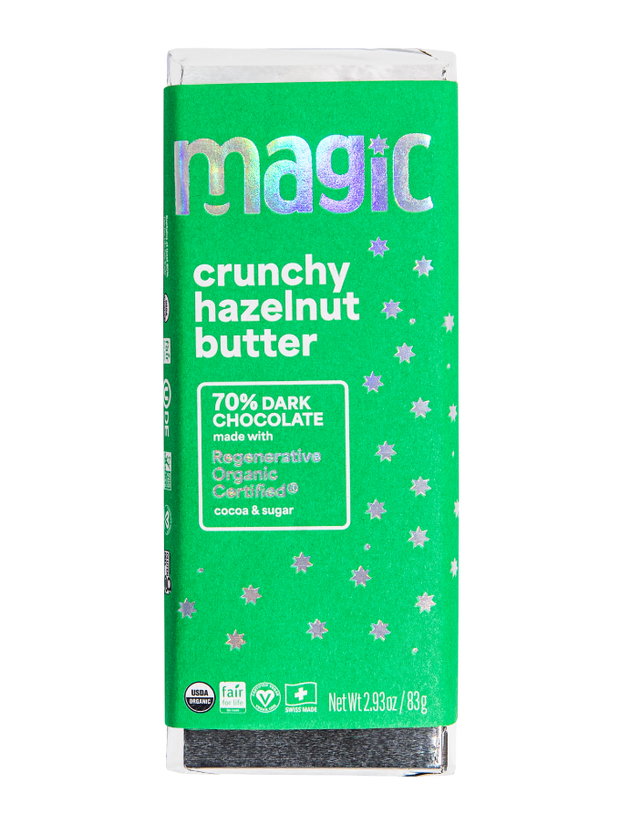 Crunchy Hazelnut Butter 70% Dark Chocolate Bar