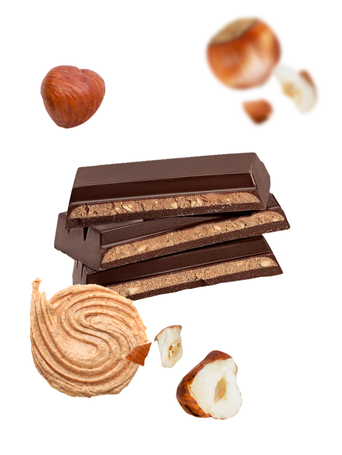 Crunchy Hazelnut Butter 70% Dark Chocolate Bar - 6-pack